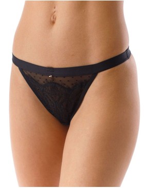 Трусы стринги Coquette Revue DOTS 67114-06, Цвет: черный, Размеры: M