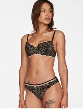 Трусики бразилиана Esotiq TROPHY 40344 черный+бежевый, Цвет: черный+бежевый, Размеры: S, изображение 3