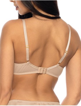 Мягкий бюстгальтер с кружевом MAT MILOU bezowy M-3533-2, Цвет: бежевый, Размеры: 65F, изображение 4