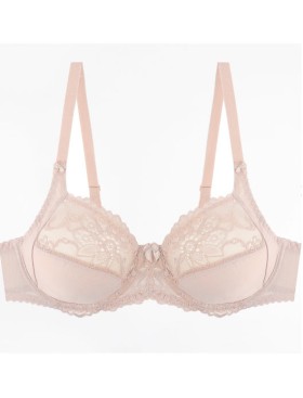 Мягкий бюстгальтер с кружевом Misstyle 2504 серебристый пион, Цвет: серебристый пион, Размеры: 75E, изображение 2