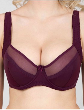 Бюстгальтер полумягкий с подкроем Novella 152 слива, Цвет: слива, Размеры: 75H