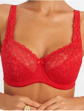 Бюстгальтер полумягкий Simona M 900 красный, Цвет: красный, Размеры: 75C