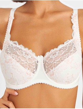 Бюстгальтер полумягкий биколор Simona M 900 молоко-роза, Цвет: молоко-роза, Размеры: 75H