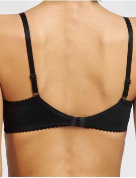 Бюстгальтер полумягкий с флок напылением Simona M 900 бархат черный / пион, Цвет: бархат черный/пион, Размеры: 75H, изображение 5