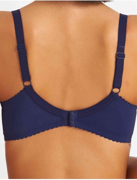 Бюстгальтер полумягкий с флок напылением Simona M 900 бархат темно-синий, Цвет: бархат темно-синий, Размеры: 75H, изображение 2