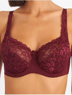Бюстгальтер полумягкий Simona M 900 бордо, Цвет: бордо, Размеры: 75H