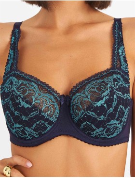 Бюстгальтер полумягкий биколор Simona M 900/98 кварц-лазурит, Цвет: кварц-лазурит, Размеры: 75H