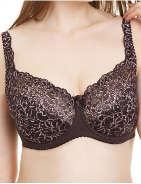 Бюстгальтер полумягкий биколор Simona M 900 шоколад-золото, Цвет: шоколад-золото, Размеры: 80C