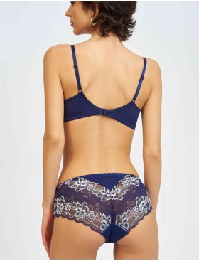 Бюстгальтер полумягкий биколор Simona M 900 синий-серебро, Цвет: синий-серебро, Размеры: 75H, изображение 8