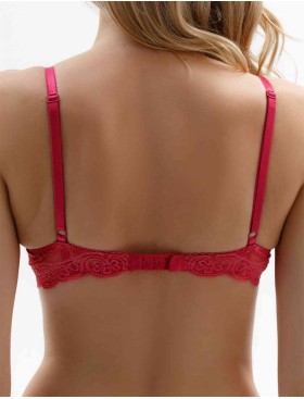 Мягкий кружевной бюстгальтер VOVA SNEJANNA V69606 кармин, Цвет: кармин, Размеры: 80B, изображение 2