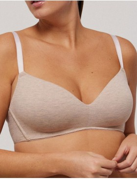 Хлопковый бюстгальтер без косточек Ysabel Mora 10062 LAPURESA бежевый, Цвет: бежевый, Размеры: 80D