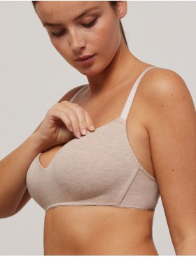 Хлопковый бюстгальтер без косточек Ysabel Mora 10062 LAPURESA бежевый, Цвет: бежевый, Размеры: 80D, изображение 3