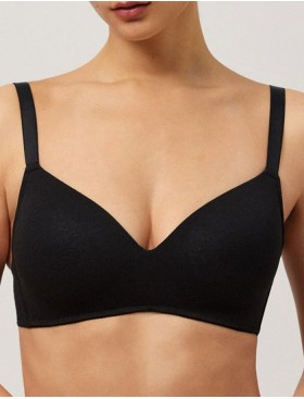 Хлопковый бюстгальтер без косточек Ysabel Mora 10062 LAPURESA черный, Цвет: черный, Размеры: 90D