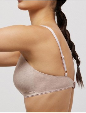 Хлопковый бюстгальтер без косточек Ysabel Mora 10067 LAPURESA бежевый, Цвет: бежевый, Размеры: 75B, изображение 3