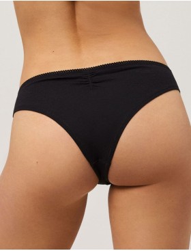 Хлопковые трусы бразилиана Ysabel Mora 10072 LAPURESA черный, Цвет: черный, Размеры: M, изображение 2