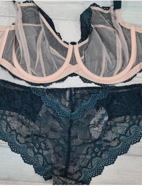 Мягкий бюстгальтер на большую грудь Akcent A-36 M, Цвет: изумруд, Размеры: 70L, изображение 8