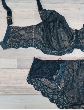 Мягкий бюстгальтер на большую грудь Akcent A-36 M, Цвет: изумруд, Размеры: 70L, изображение 7