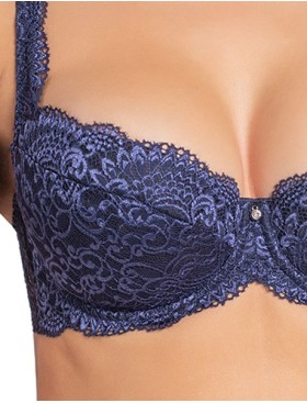 Бюстгальтер балконет пуш-ап Nikol Djumon 132 10 темно-синий, Цвет: темно-синий, Размеры: 80C, изображение 3