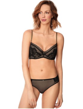 Бюстгальтер балконет съемный пуш-ап Nipplex ZARA P-UP черный, Цвет: черный, Размеры: 80C, изображение 7