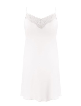 Атласная сорочка на тонких бретельках Nipplex ZORA молочная пудра, Цвет: молочная пудра, Размеры: L, изображение 3