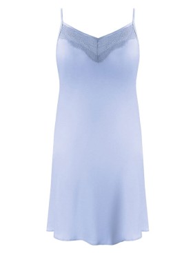 Атласная сорочка на тонких бретельках Nipplex ZORA голубой, Цвет: голубой, Размеры: L, изображение 3