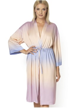 Длинный атласный халат Nipplex ZORA ombre, Цвет: мультиколор, Размеры: S/M