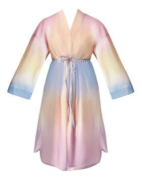 Длинный атласный халат Nipplex ZORA ombre, Цвет: мультиколор, Размеры: S/M, изображение 4
