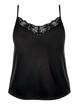 Атласная пижама топ и шорты Nipplex ZORA PAJAMAS черный, Цвет: черный, Размеры: XL, изображение 3