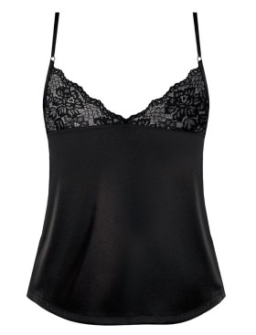 Атласная пижама топ и шорты Nipplex ZORA PAJAMAS черный, Цвет: черный, Размеры: XL, изображение 4