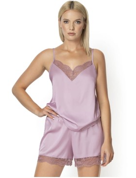 Атласная пижама топ и шорты Nipplex ZORA PAJAMAS тауп, Цвет: тауп, Размеры: M