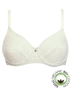 Бюстгальтер мягкий хлопковый Sielei NATURAL COTTON 1442 ecru melange, Цвет: ecru melange, Размеры: 75C, изображение 2