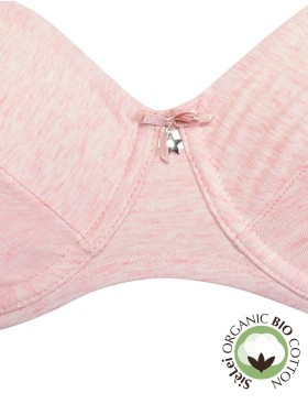 Бюстгальтер мягкий хлопковый Sielei NATURAL COTTON 1442 rosa melange, Цвет: rosa melange, Размеры: 75C, изображение 4