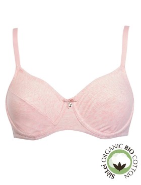 Бюстгальтер мягкий хлопковый Sielei NATURAL COTTON 1442 rosa melange, Цвет: rosa melange, Размеры: 75C, изображение 2
