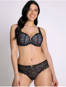 Бюстгальтер балконет тюльпан Subtille CALIBRI BLACK full cup, Цвет: черный+розовый, Размеры: 75D, изображение 4