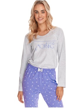 Женская пижама с брюками Taro 2556/2807 ANA васильковый/серый, Цвет: васильковый/серый, Размеры: S