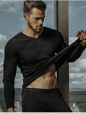 Футболка с длинным рукавом UNICONF EB32 черный, Цвет: черный, Размеры: M