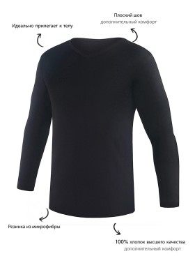 Футболка с длинным рукавом UNICONF EB32 черный, Цвет: черный, Размеры: M, изображение 3