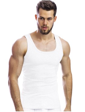 Хлопковая мужская майка UNICONF MB31 белый, Цвет: белый, Размеры: L