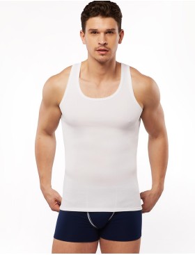 Хлопковая мужская майка UNICONF MB31 белый, Цвет: белый, Размеры: L, изображение 3