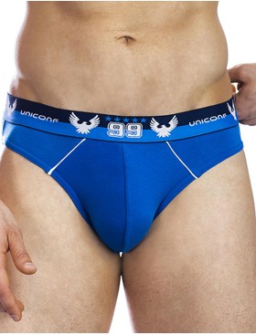 Набор мужских трусов слипов UNICONF PB07 (3 шт), Цвет: белый/черный/голубой, Размеры: M