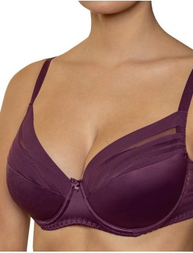 Бюстгальтер балконет пуш-ап Albina L SILUET 6085 слива, Цвет: слива, Размеры: 80B