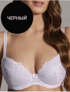 Бюстгальтер балконет пуш-ап Misstyle 2542 черный, Цвет: черный, Размеры: 85D