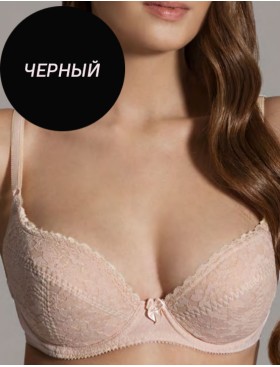 Плотный бюстгальтер без поролона Misstyle 4123 черный, Цвет: черный, Размеры: 75D