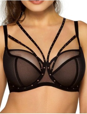 Бюстгальтер полупоролон на большую грудь Novika POIS POIS N02 PU черный, Цвет: черный, Размеры: 90H