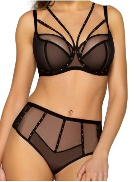 Бюстгальтер полупоролон на большую грудь Novika POIS POIS N02 PU черный, Цвет: черный, Размеры: 90H, изображение 2