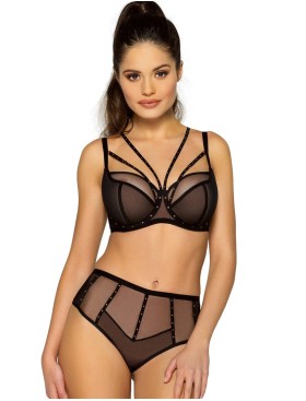 Бюстгальтер полупоролон на большую грудь Novika POIS POIS N02 PU черный, Цвет: черный, Размеры: 90H, изображение 4