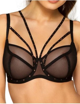 Мягкий бюстгальтер на большой бюст Novika POIS POIS N03 M черный, Цвет: черный, Размеры: 105B