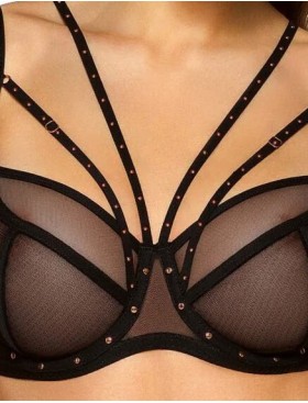 Мягкий бюстгальтер на большой бюст Novika POIS POIS N03 M черный, Цвет: черный, Размеры: 105B, изображение 4