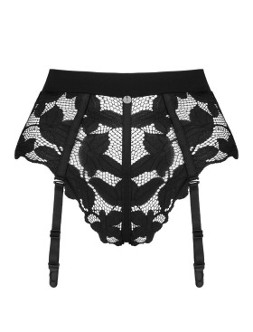 Трусики с пажами для чулок Obsessive EDITYA GARTER PANTIES, Цвет: черный, Размеры: XS/S, изображение 4