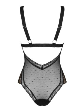 Полупрозрачное боди Obsessive ESTIQUA TEDDY, Цвет: черный, Размеры: XS/S, изображение 6